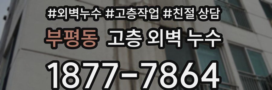부평동 고층 외벽 누수