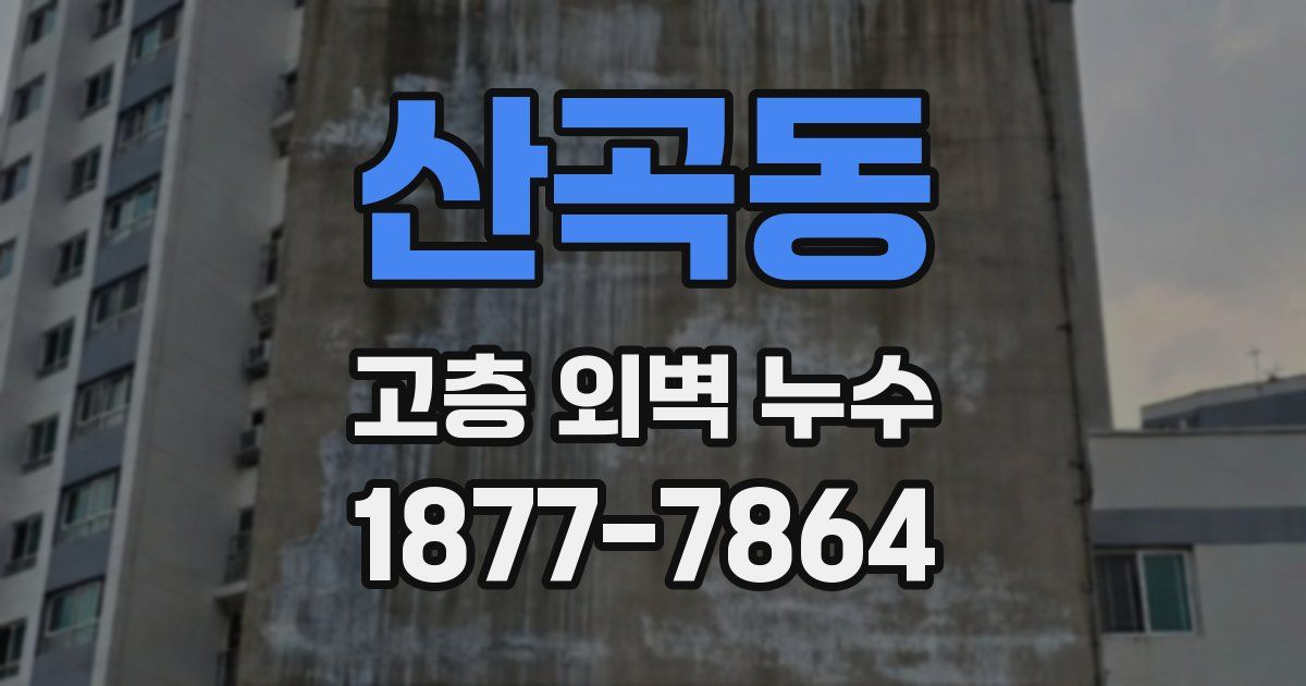 산곡동 고층 외벽 누수