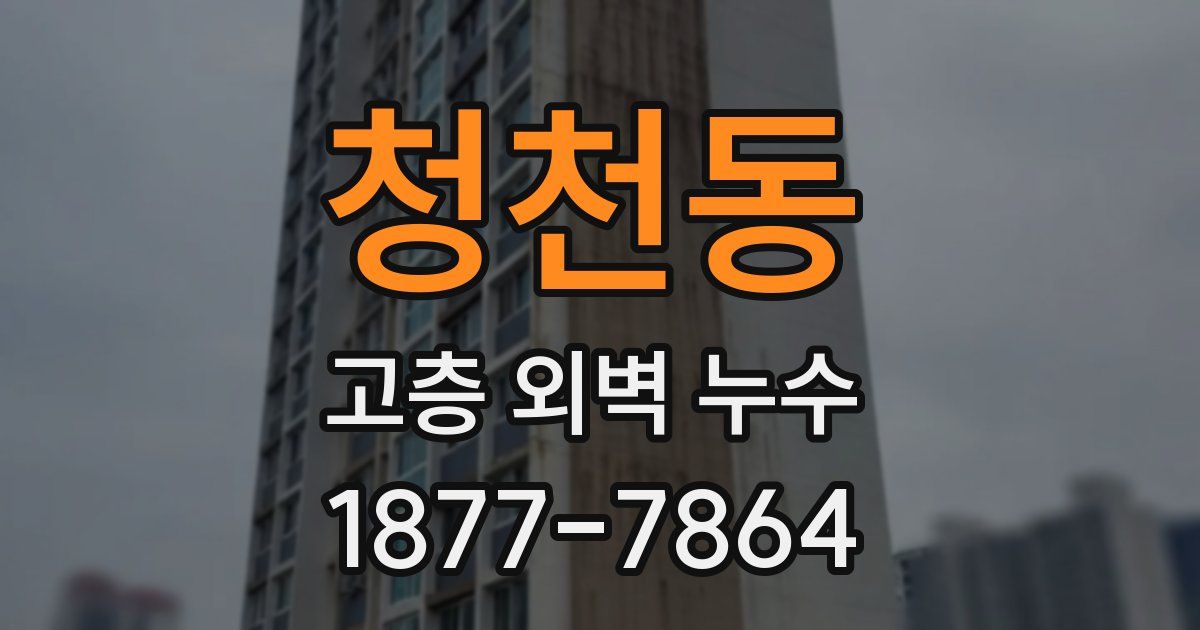 청천동 고층 외벽 누수