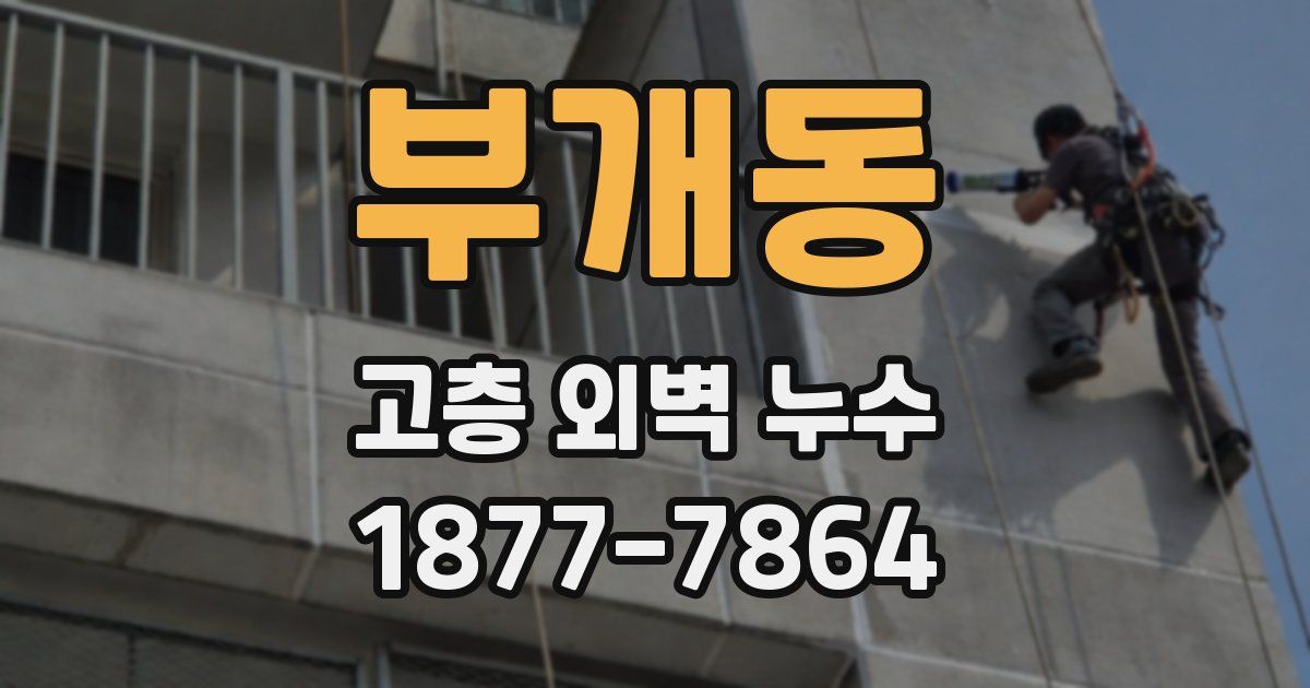 부개동 고층 외벽 누수