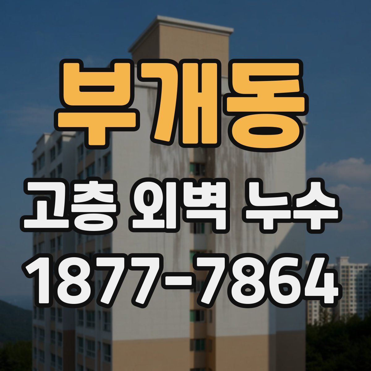 부개동 고층 외벽 누수