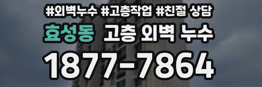 효성동 고층 외벽 누수