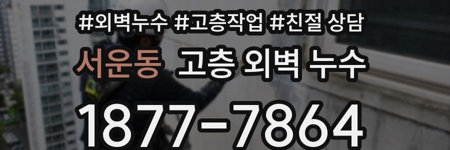 서운동 고층 외벽 누수