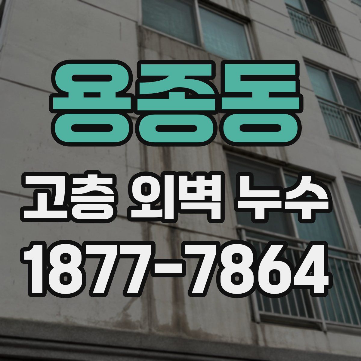 용종동 고층 외벽 누수