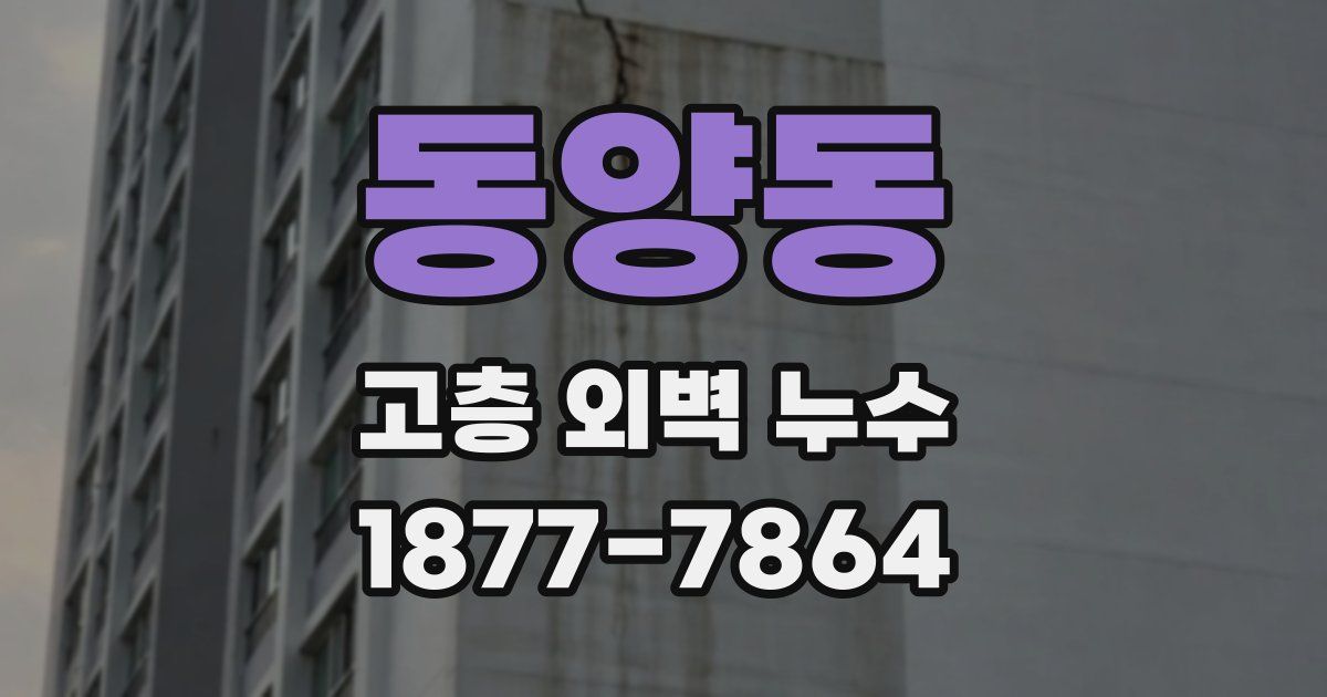 동양동 고층 외벽 누수