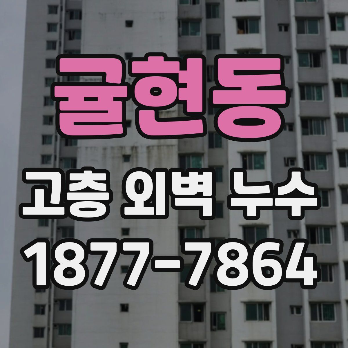 귤현동 고층 외벽 누수