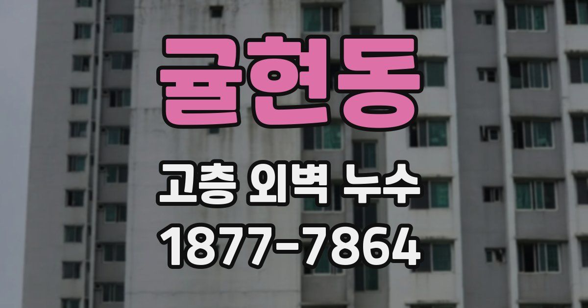 귤현동 고층 외벽 누수
