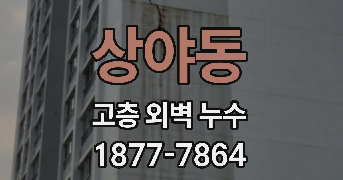 상야동 고층 외벽 누수