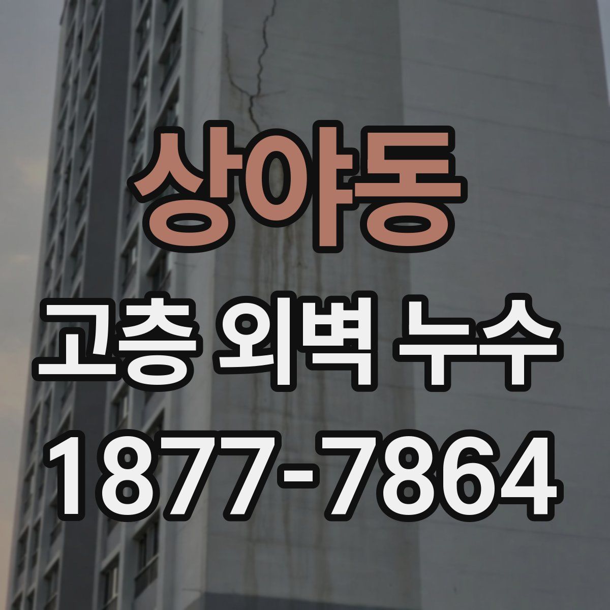 상야동 고층 외벽 누수