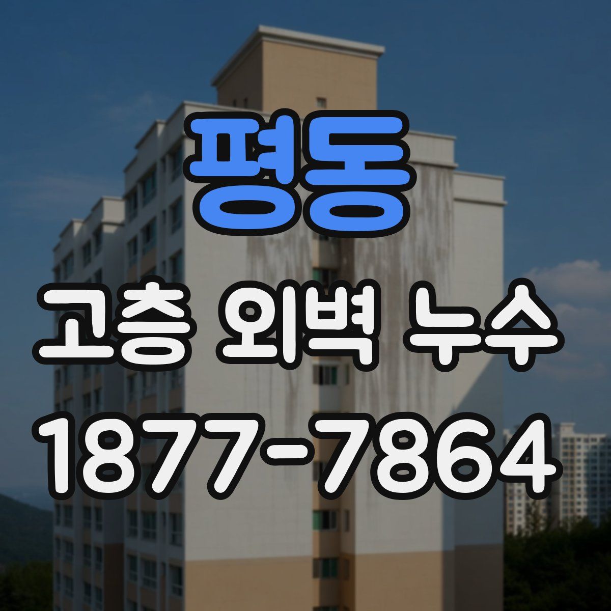 평동 고층 외벽 누수
