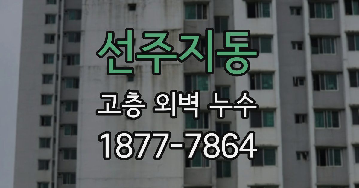 선주지동 고층 외벽 누수