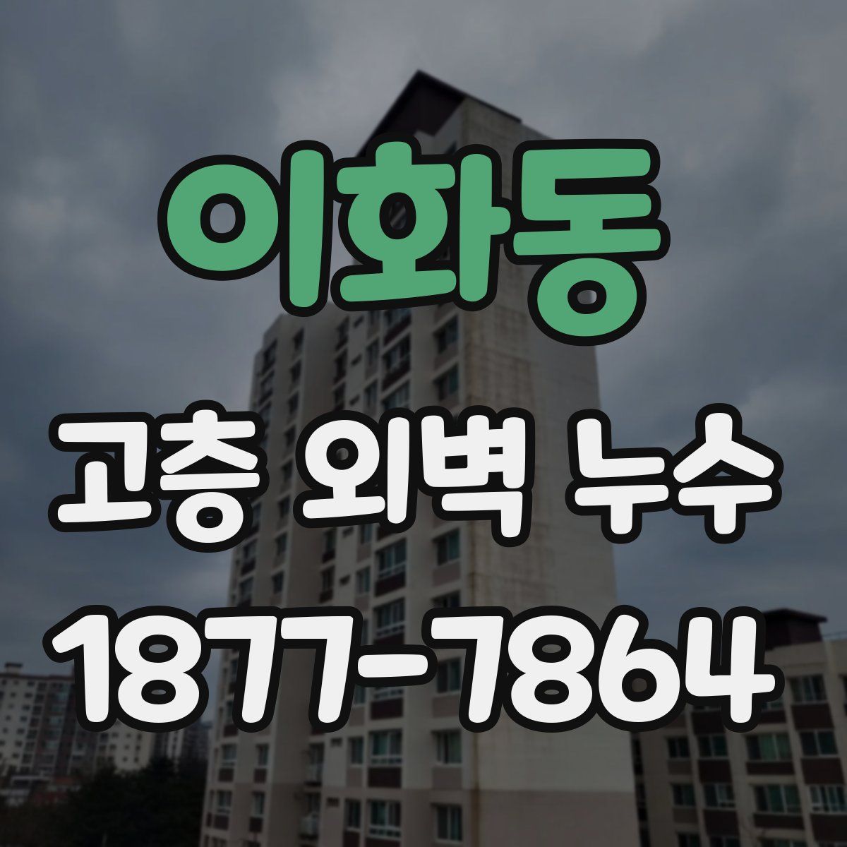 이화동 고층 외벽 누수