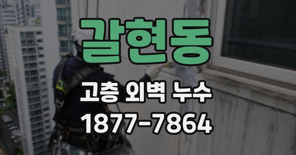 갈현동 고층 외벽 누수