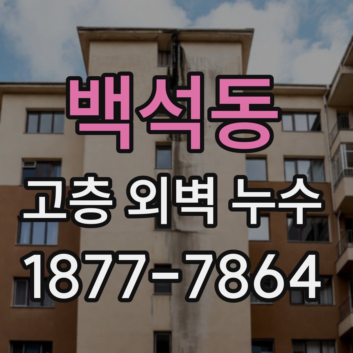 백석동 고층 외벽 누수