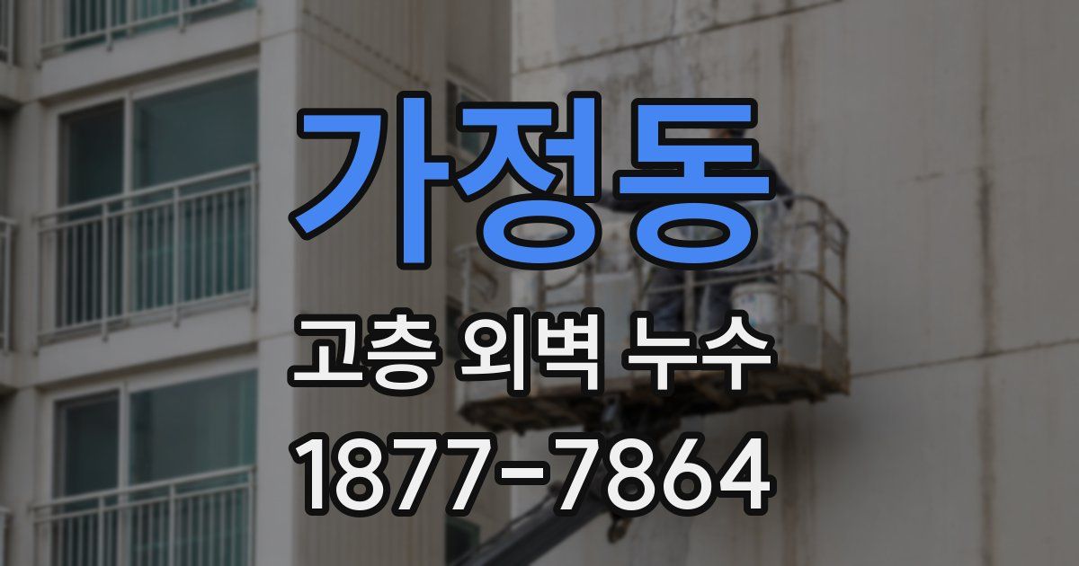 가정동 고층 외벽 누수