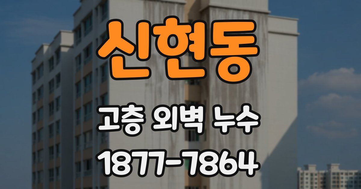 신현동 고층 외벽 누수