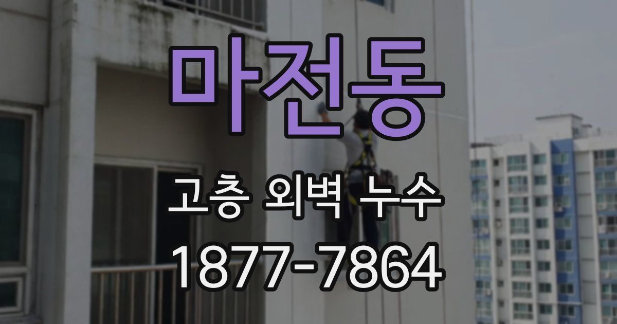 마전동 고층 외벽 누수