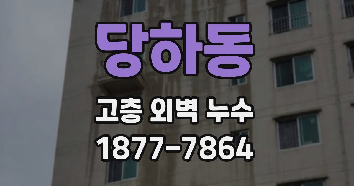 당하동 고층 외벽 누수