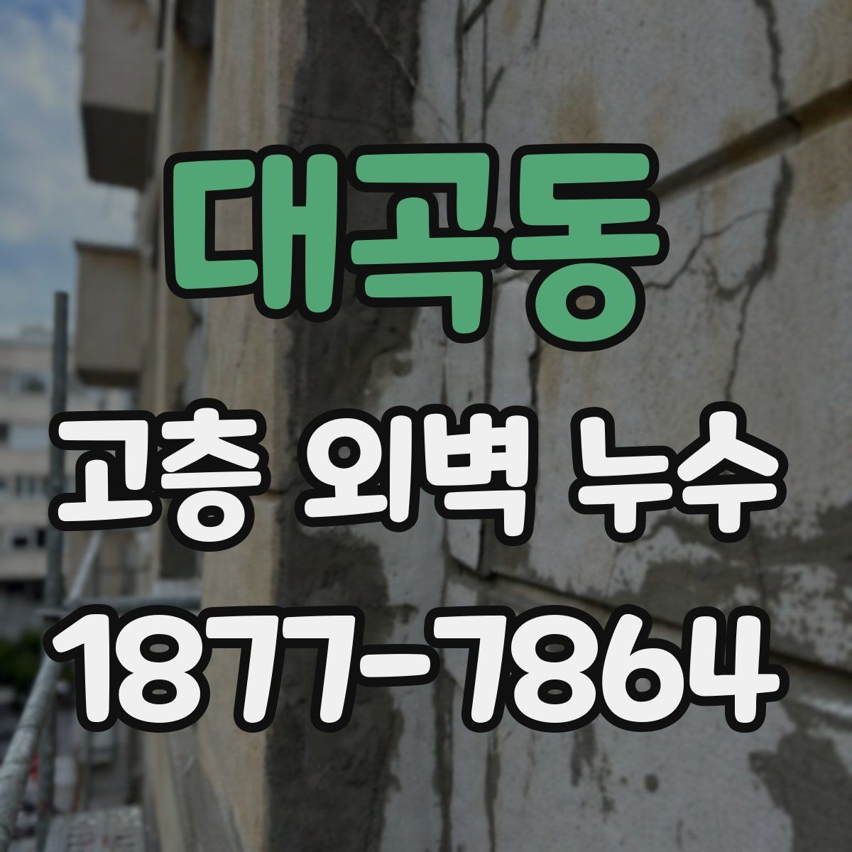 대곡동 고층 외벽 누수 방수 상태를 확인하는 실무 팁