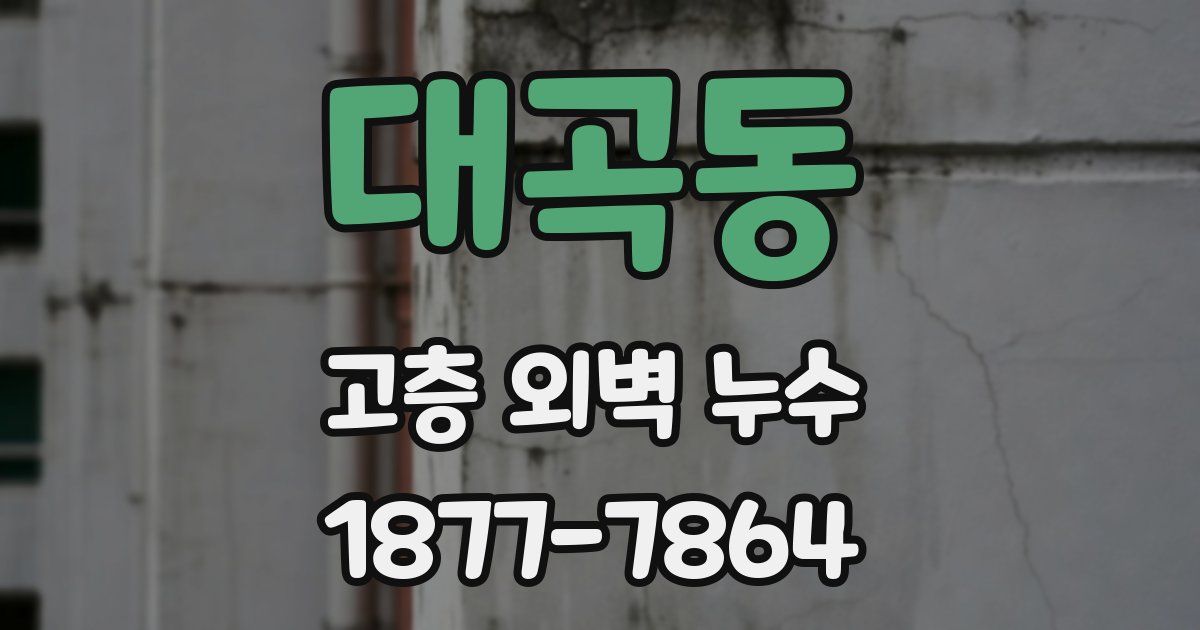 대곡동 고층 외벽 누수