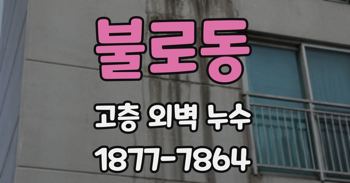 불로동 고층 외벽 누수