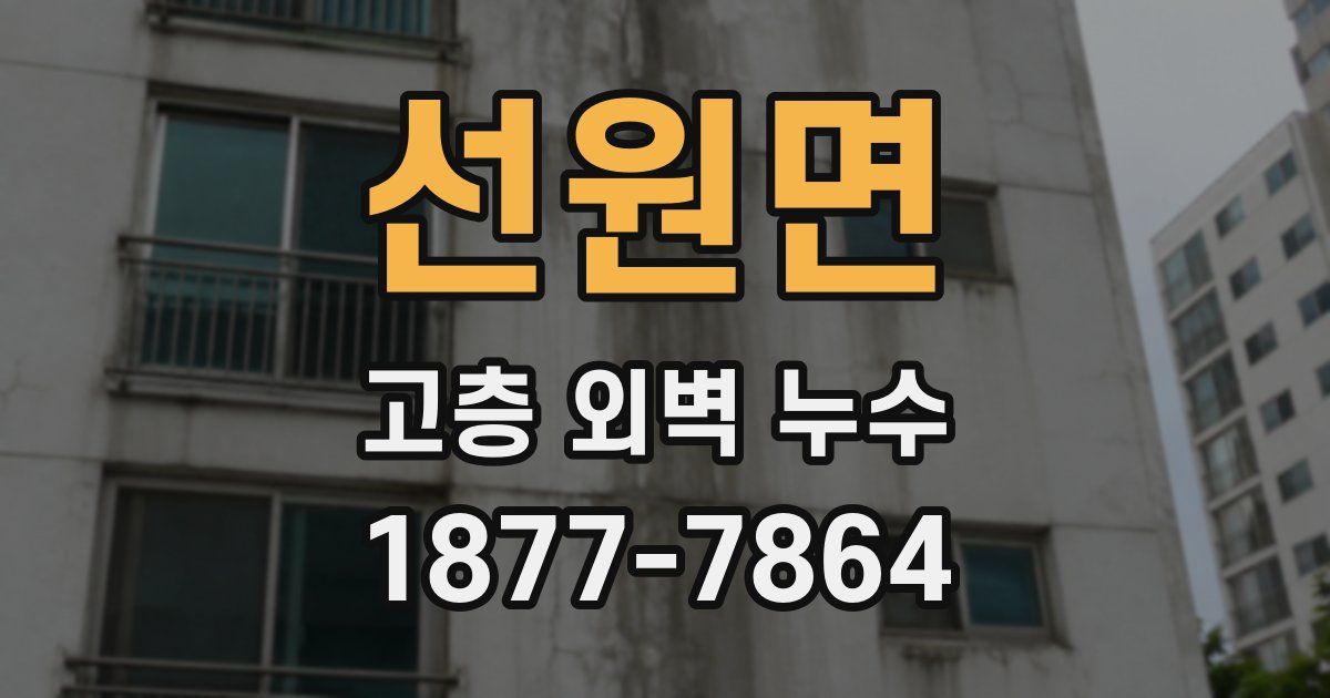 선원면 고층 외벽 누수