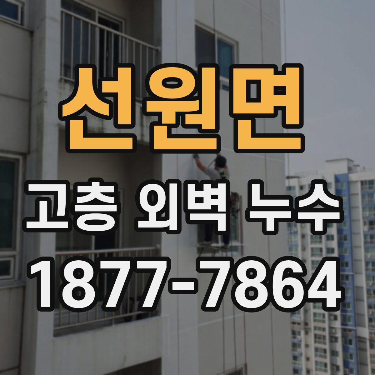 선원면 고층 외벽 누수
