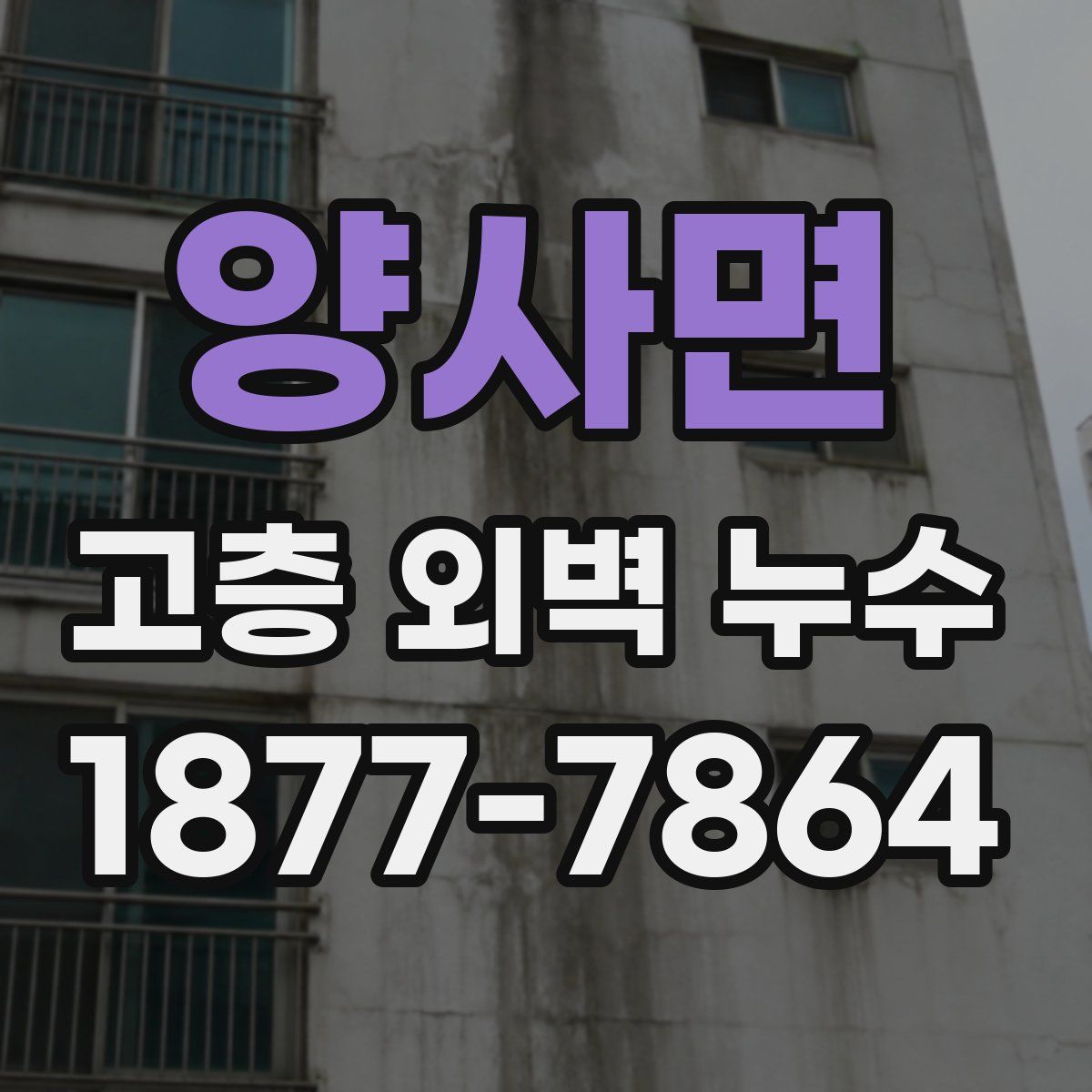 양사면 고층 외벽 누수
