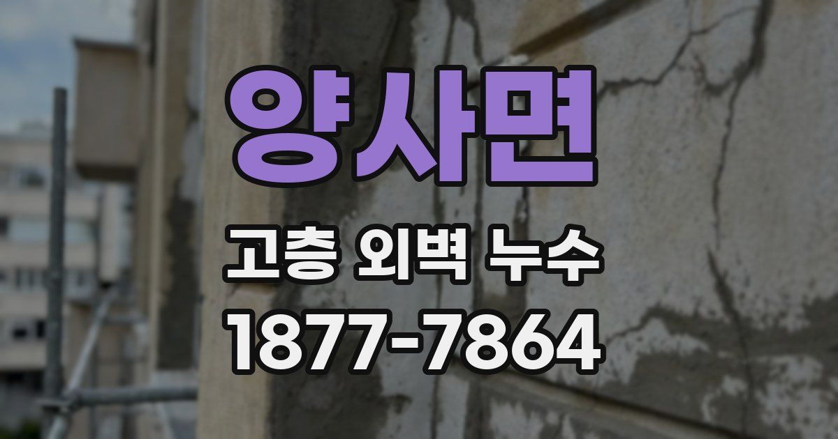 양사면 고층 외벽 누수