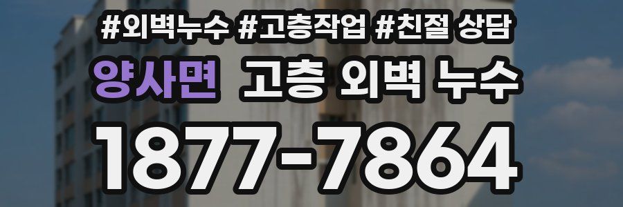 양사면 고층 외벽 누수