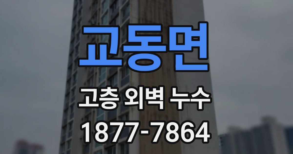 교동면 고층 외벽 누수
