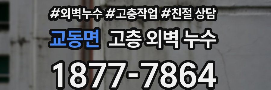교동면 고층 외벽 누수