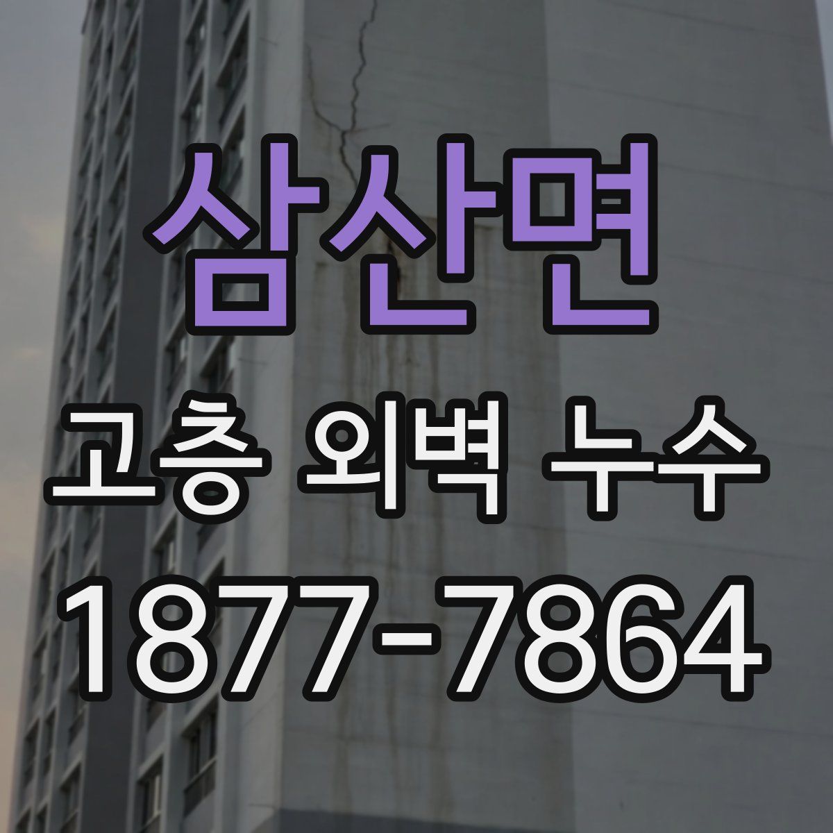 삼산면 고층 외벽 누수