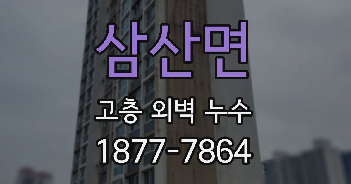 삼산면 고층 외벽 누수