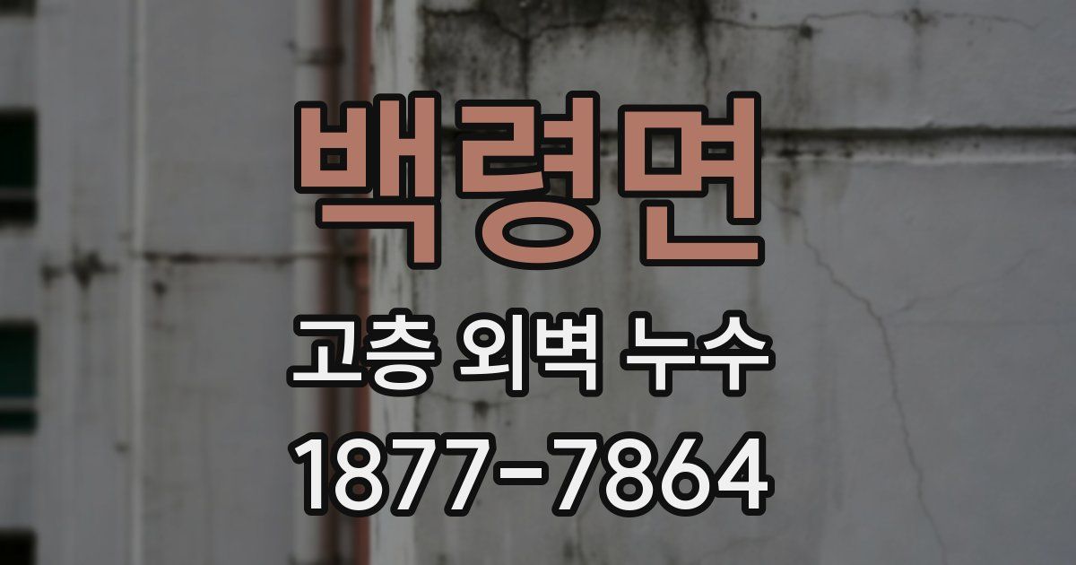 백령면 고층 외벽 누수