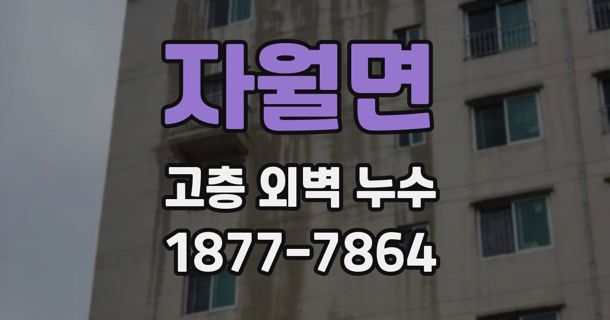 자월면 고층 외벽 누수