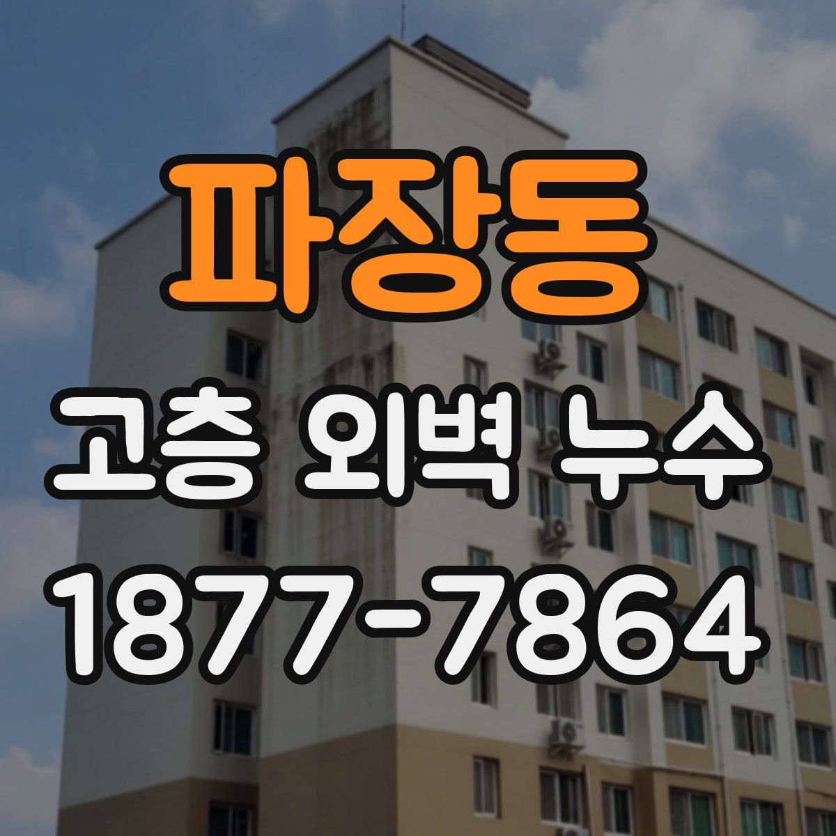 파장동 고층 외벽 누수