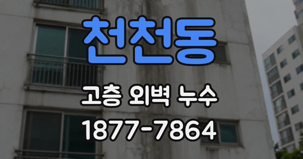 천천동 고층 외벽 누수