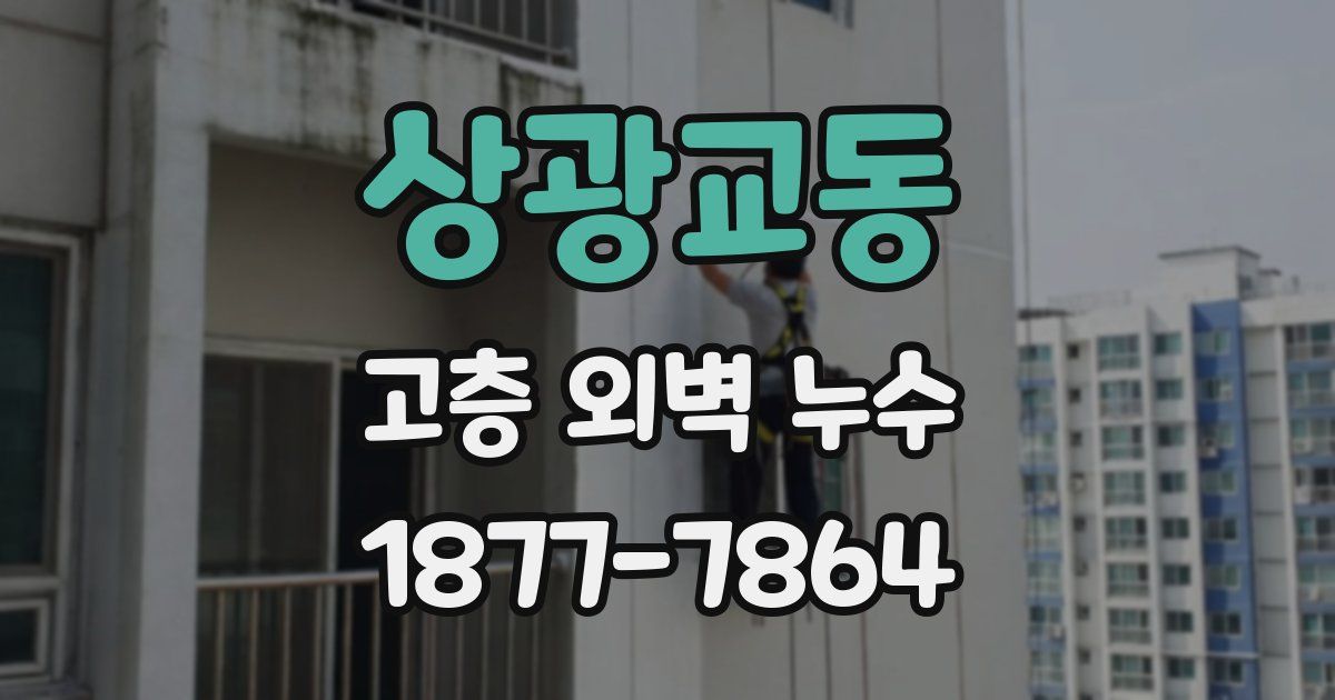 상광교동 고층 외벽 누수