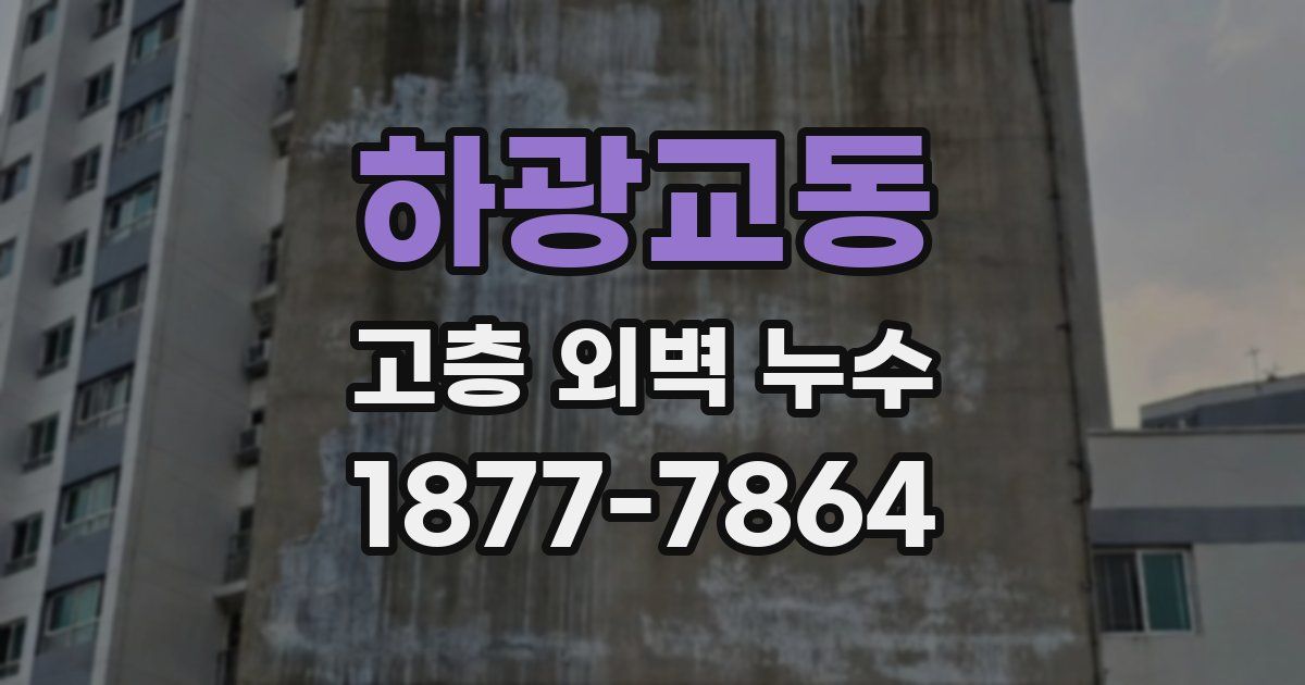 하광교동 고층 외벽 누수