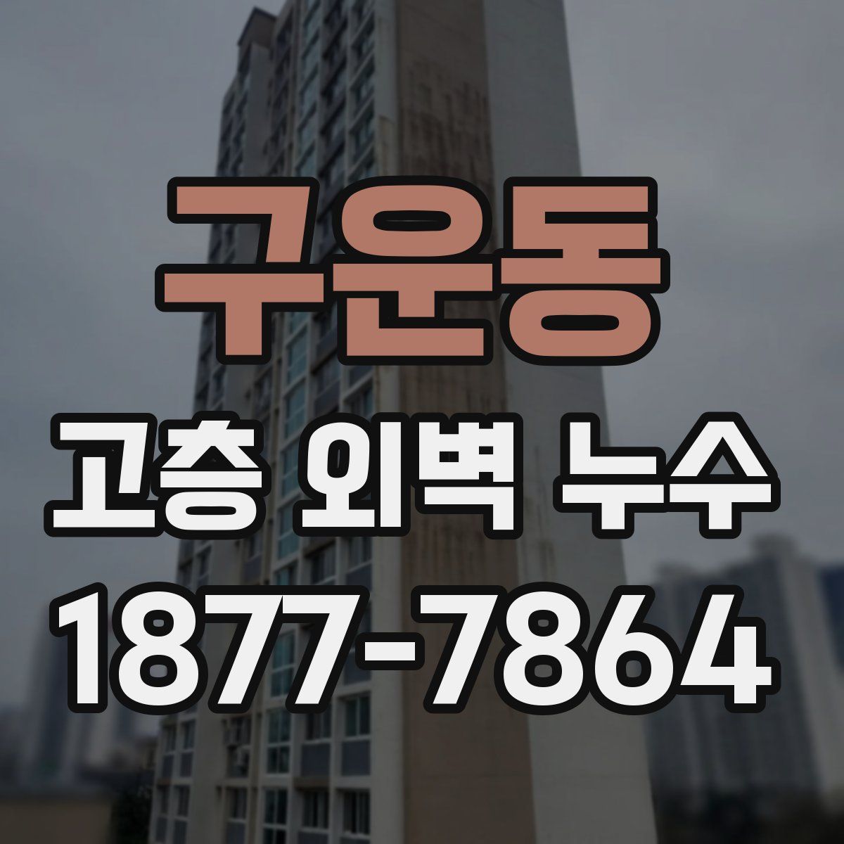 구운동 고층 외벽 누수