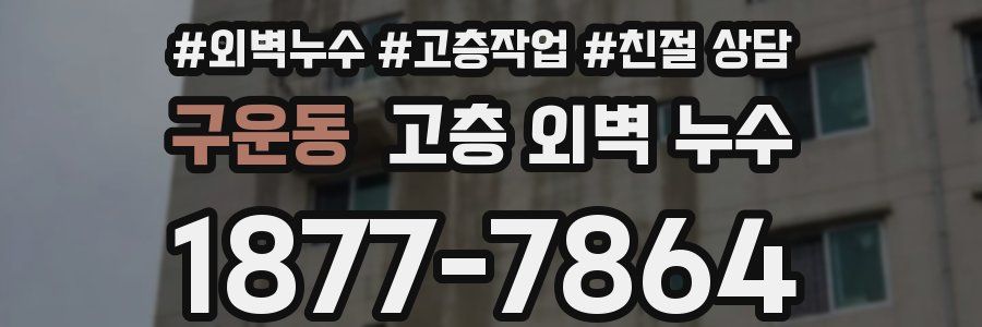 구운동 고층 외벽 누수