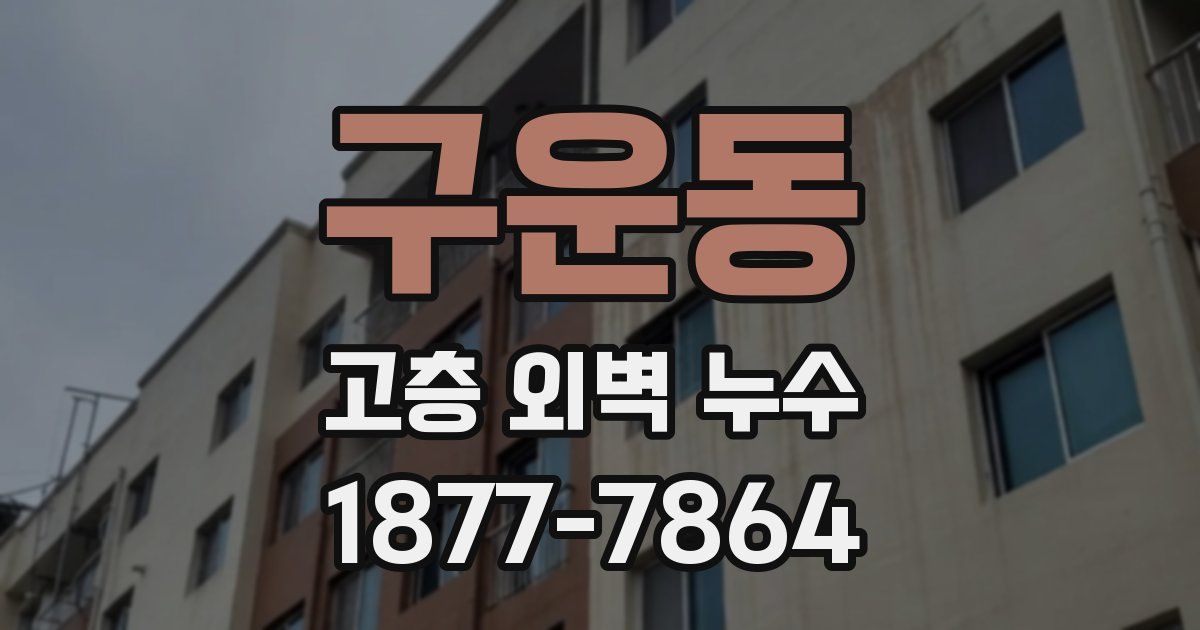 구운동 고층 외벽 누수
