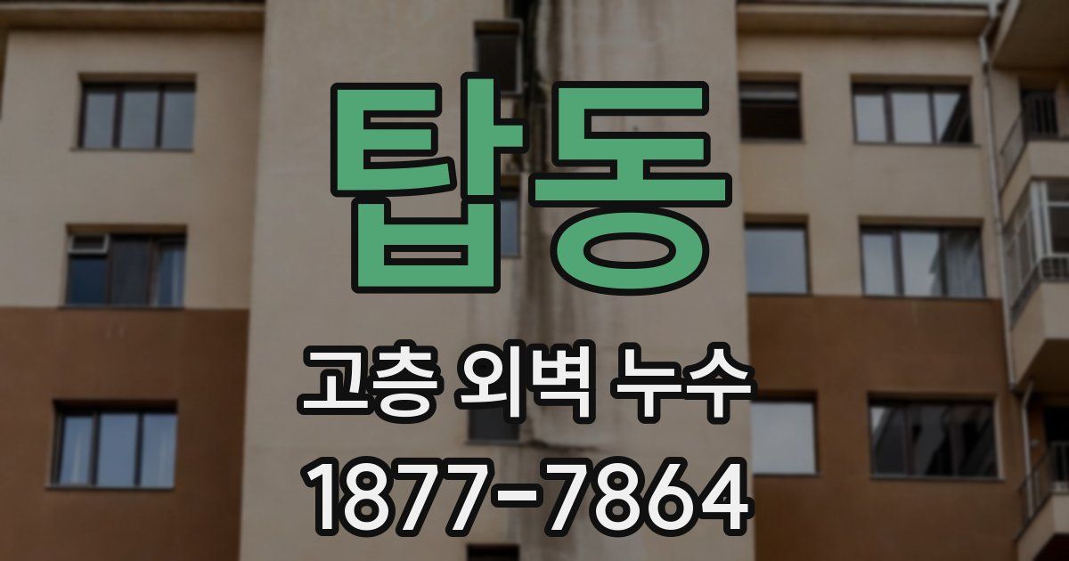탑동 고층 외벽 누수