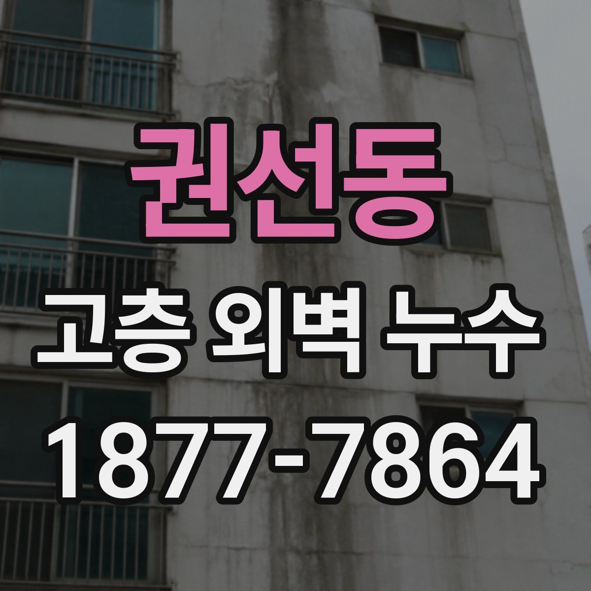 권선동 고층 외벽 누수