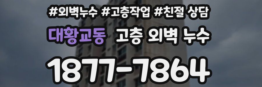 대황교동 고층 외벽 누수