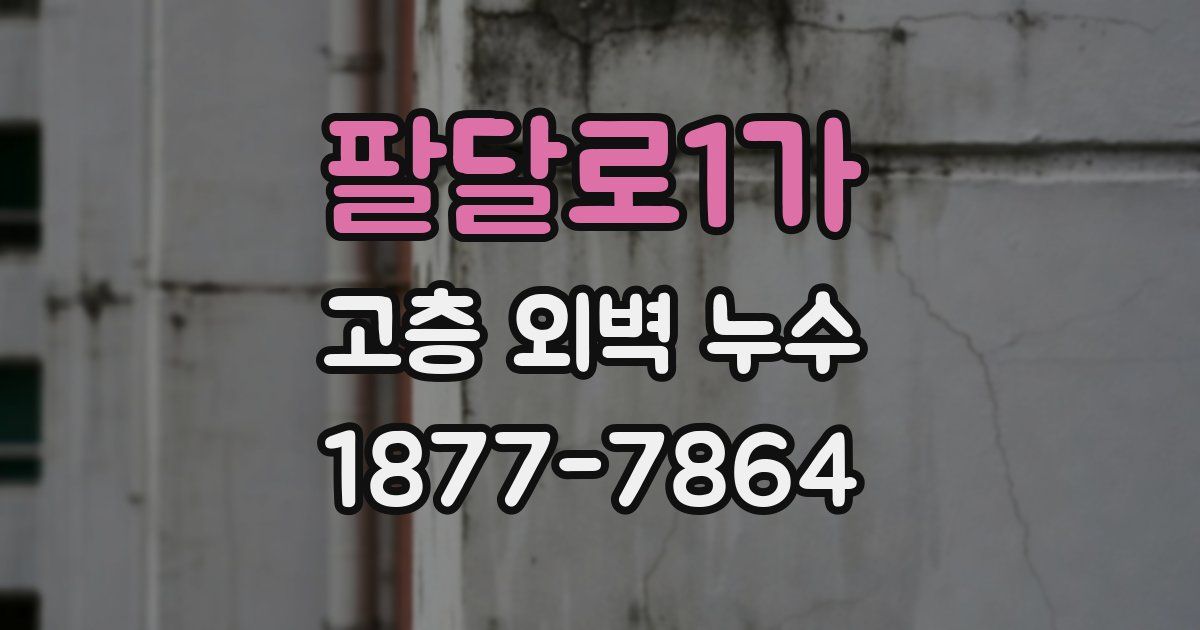 팔달로1가 고층 외벽 누수