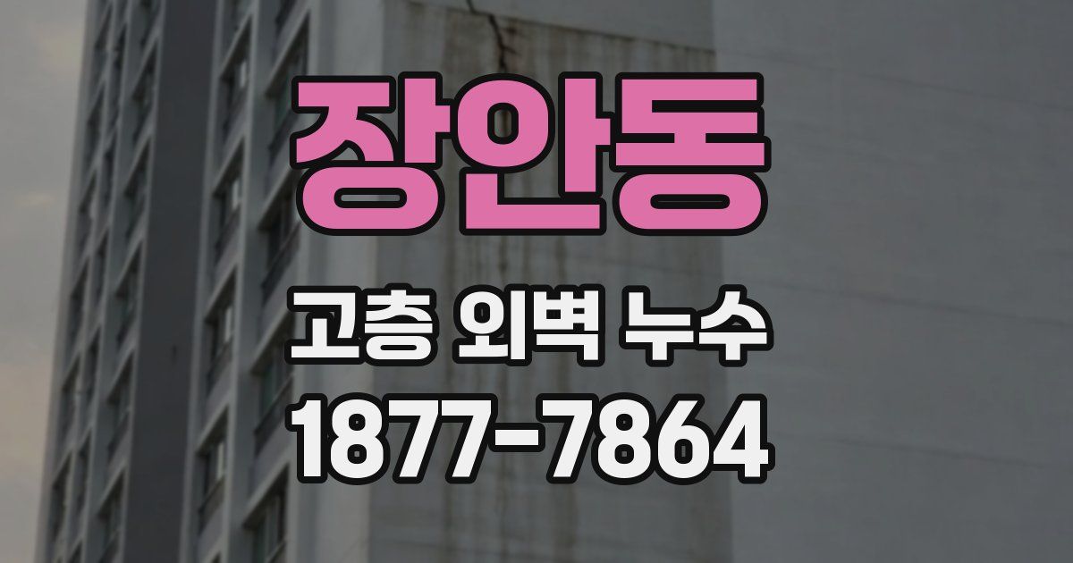 장안동 고층 외벽 누수