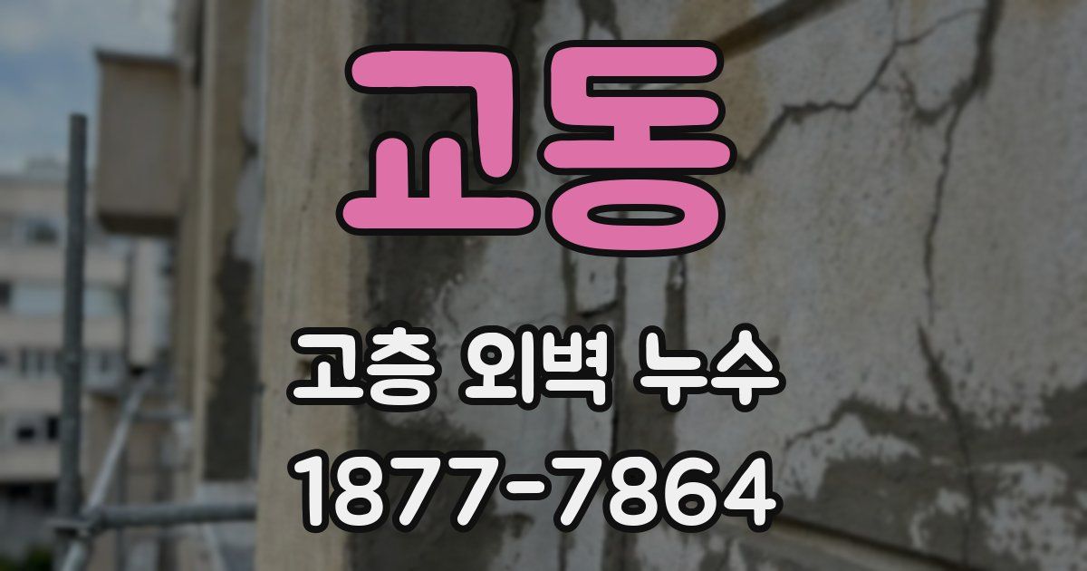 교동 고층 외벽 누수