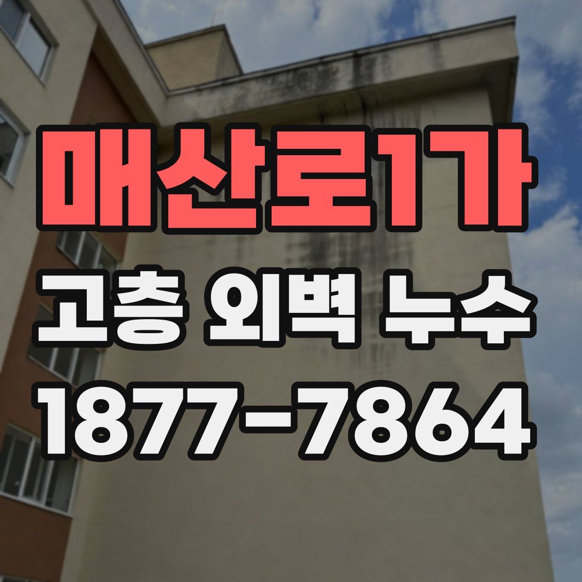 매산로1가 고층 외벽 누수